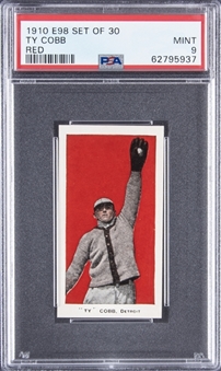 1910 E98 "Set of 30" Ty Cobb, Red – PSA MINT 9